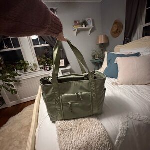 Calpak Terra 35L Water Resistant Zip Top Tote Bag in Juniper